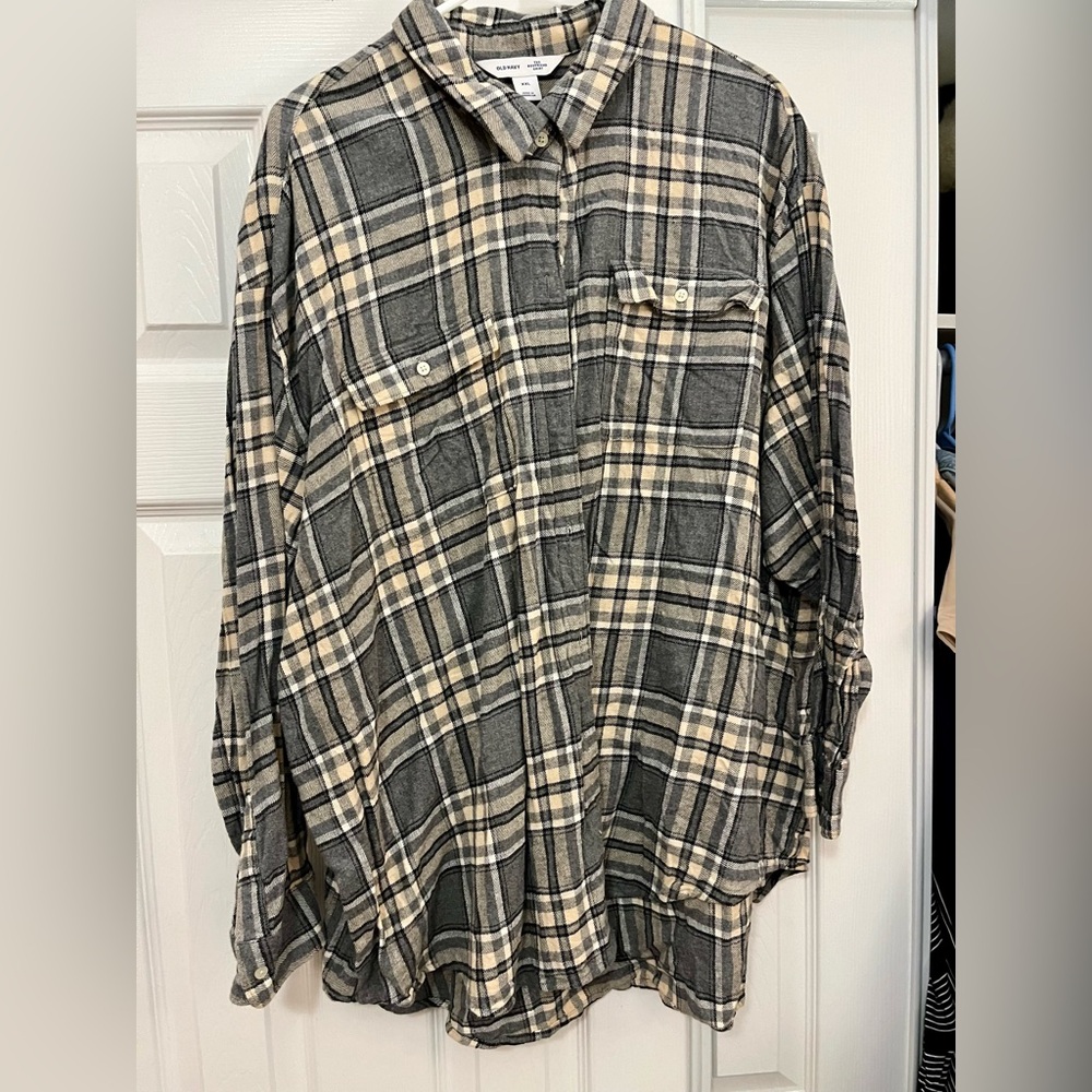 Old Navy Boyfriend Style Flannel Shirt